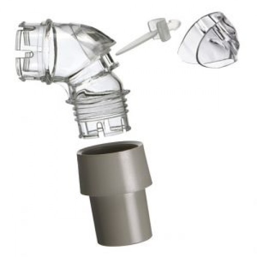 Elbow Assembly, Anti-Asphyxia Valve & Swivel for Various Quattro Series CPAP Masks 