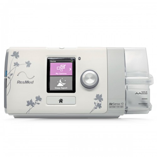 RESMED AIRSENSE™ 10 AUTOSET™ FOR HER AUTO CPAP MACHINE WITH HUMIDAIR™ HEATED HUMIDIFIER (MODEM INCLUDED)