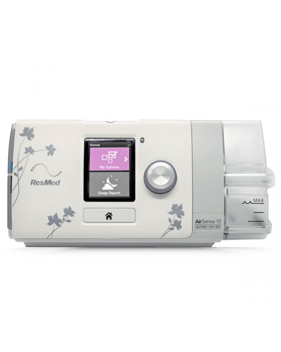 RESMED AIRSENSE™ 10 AUTOSET™ FOR HER AUTO CPAP MACHINE WITH HUMIDAIR™ HEATED HUMIDIFIER (MODEM INCLUDED)