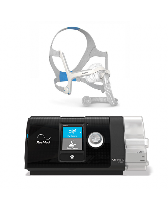 RESMED AIRSENSE™ 10 AUTOSET™ AUTO CPAP MACHINE WITH HUMIDAIR™ HEATED HUMIDIFIER & AIRFIT N20 NASAL CPAP MASK (MODEM INCLUDED)