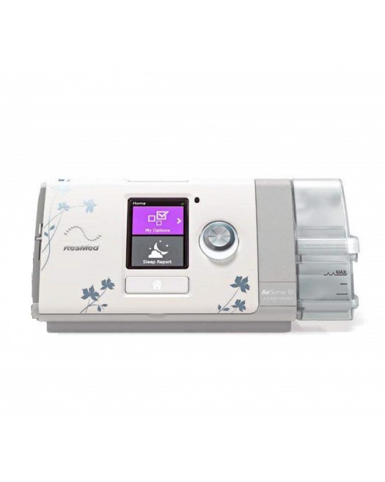 RESMED AIRSENSE™ 10 AUTOSET™ FOR HER AUTO CPAP MACHINE WITH HUMIDAIR™ HEATED HUMIDIFIER (MODEM INCLUDED)
