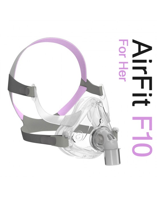 ResMed AirFit™ F10 For Her Στοματορινική Μάσκα CPAP με Κεφαλοδέτη