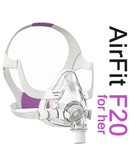 ResMed AirFit™ F20 For Her Στοματορινική Μάσκα CPAP με Κεφαλοδέτη