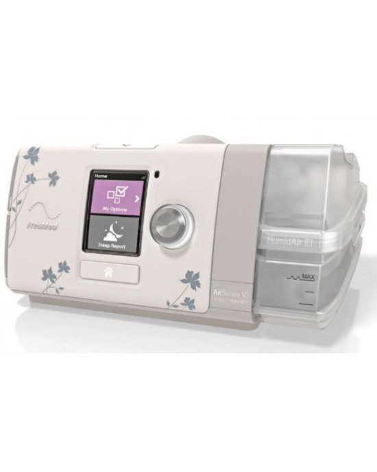 RESMED AIRSENSE™ 10 AUTOSET™ FOR HER AUTO CPAP MACHINE WITH HUMIDAIR™ HEATED HUMIDIFIER & MIRAGE FX FOR HER CPAP MASK (MODEM INCLUDED)